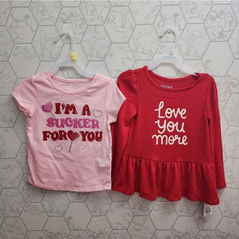 Nwt Size 3T Toddler girl Valentine's Day Bundle